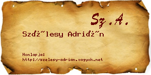 Szélesy Adrián névjegykártya