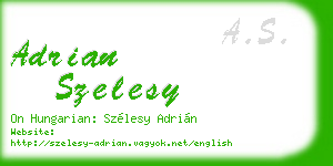 adrian szelesy business card