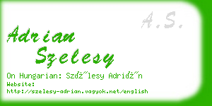 adrian szelesy business card